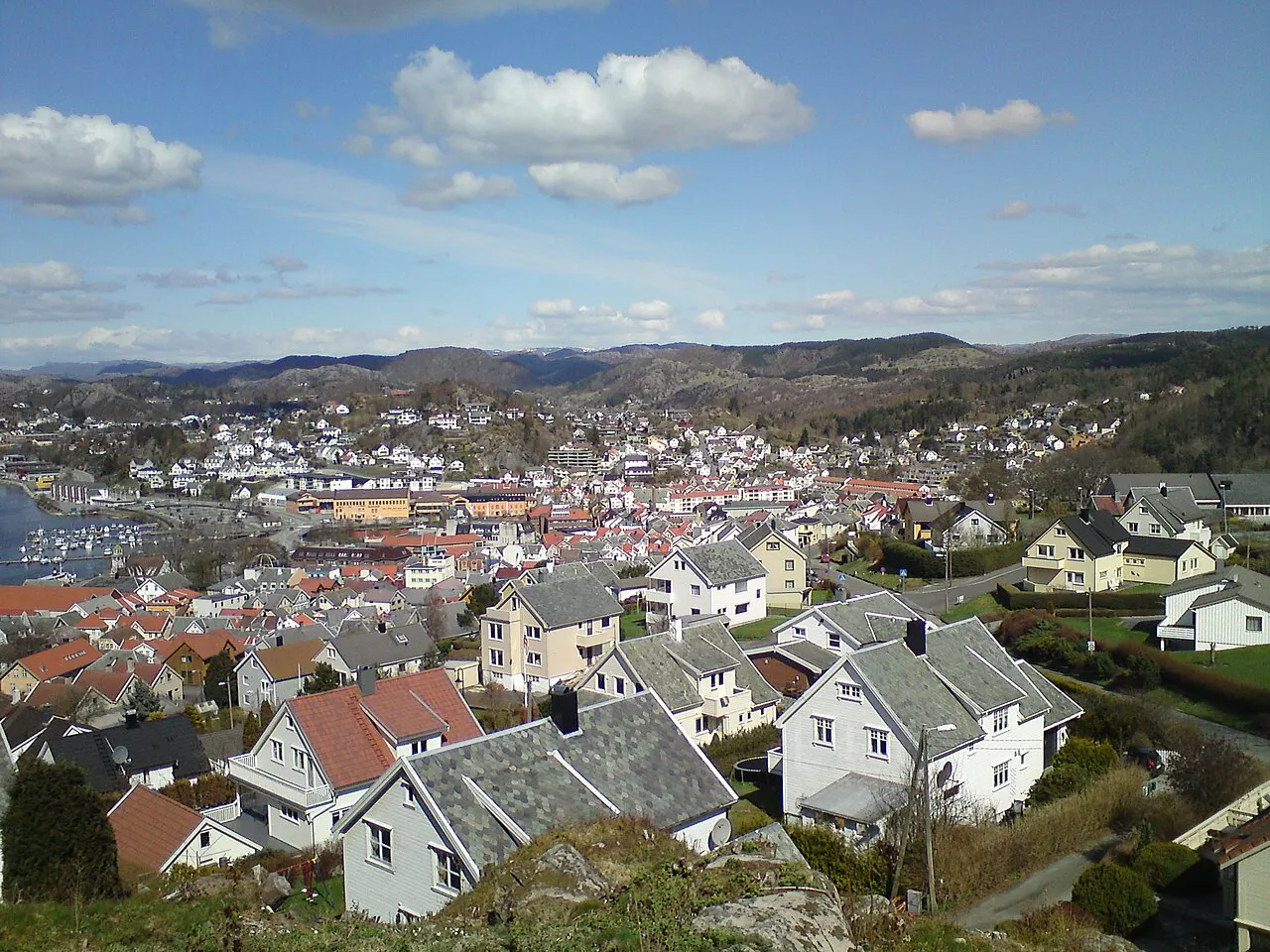 Bilde av Egersund tatt fra Varberg.