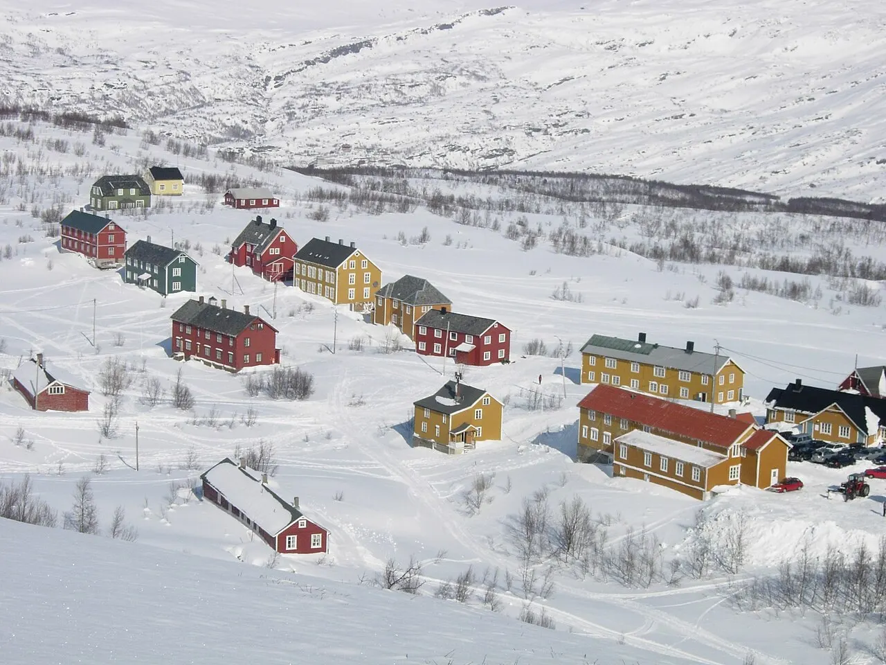 Gruvesamfunnet Jakobsbakken, i Sulitjelma, Fauske municipality (altitude 600 m)