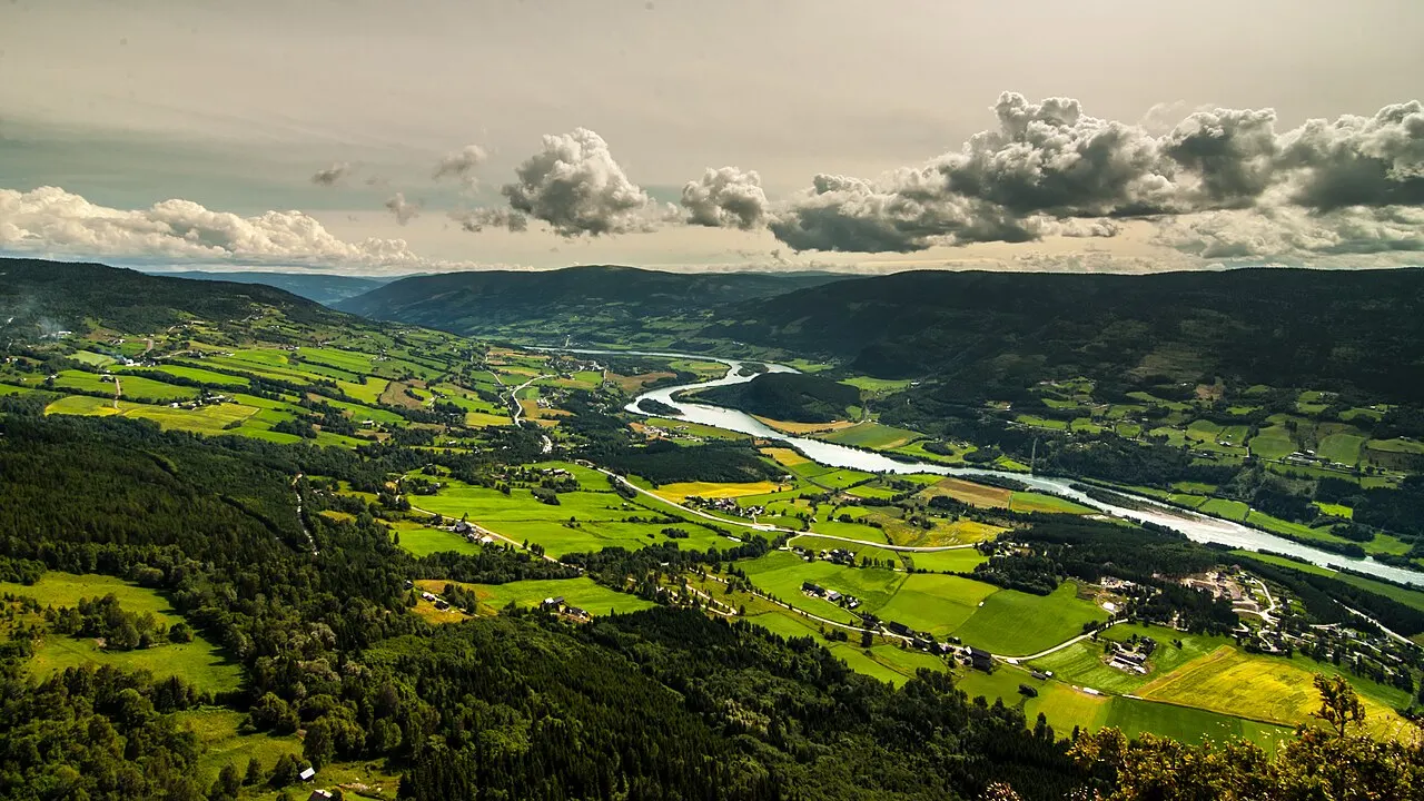 Panorama fra Skutelen mot Hundorp