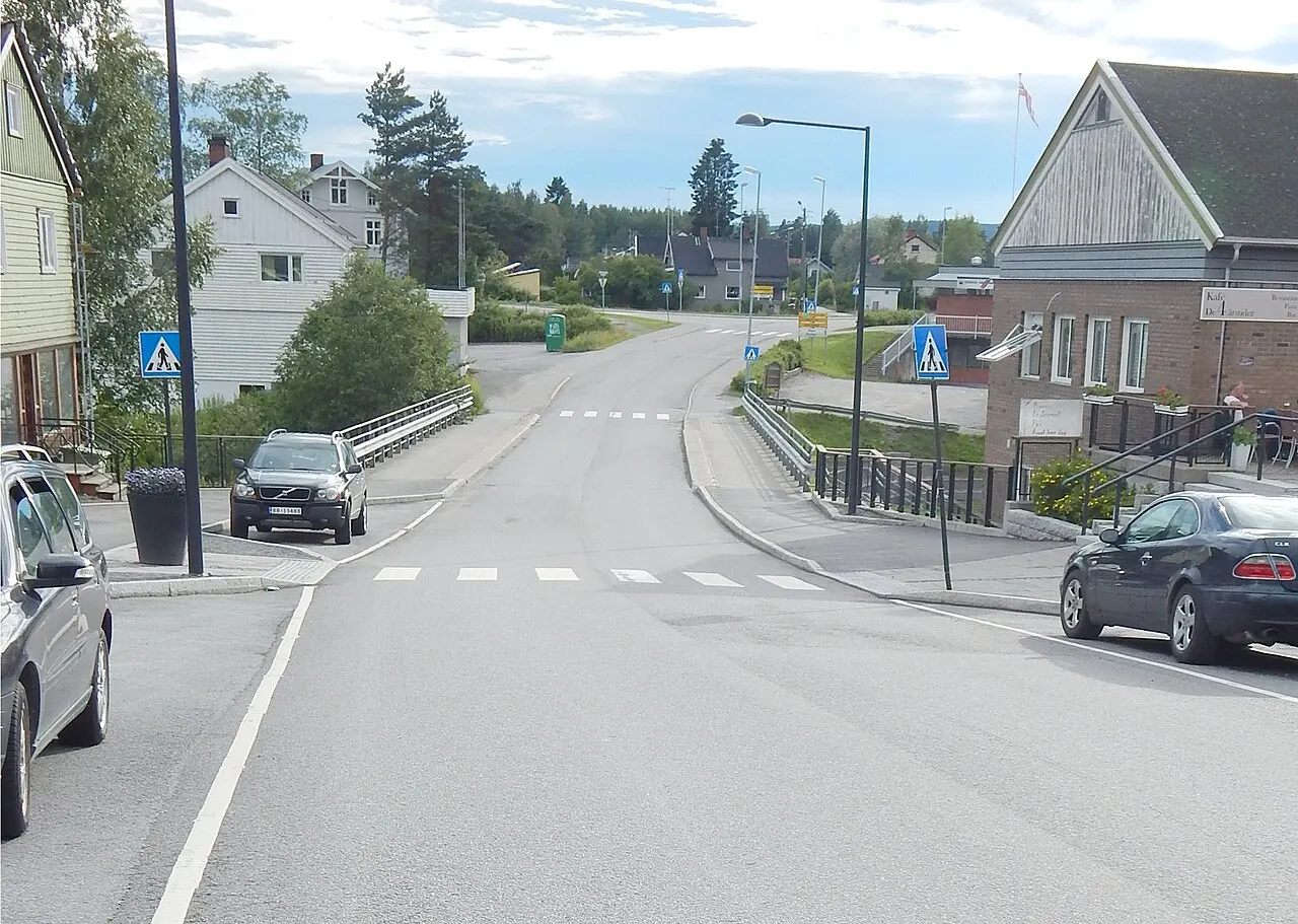 Sørvestover i Gaustadvegen mot Vrangselva på Magnor