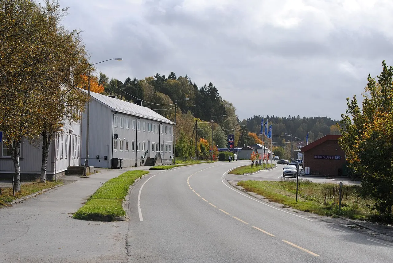 Fv 118 Stasjonsveien gjennom Skjeberg stasjonsby