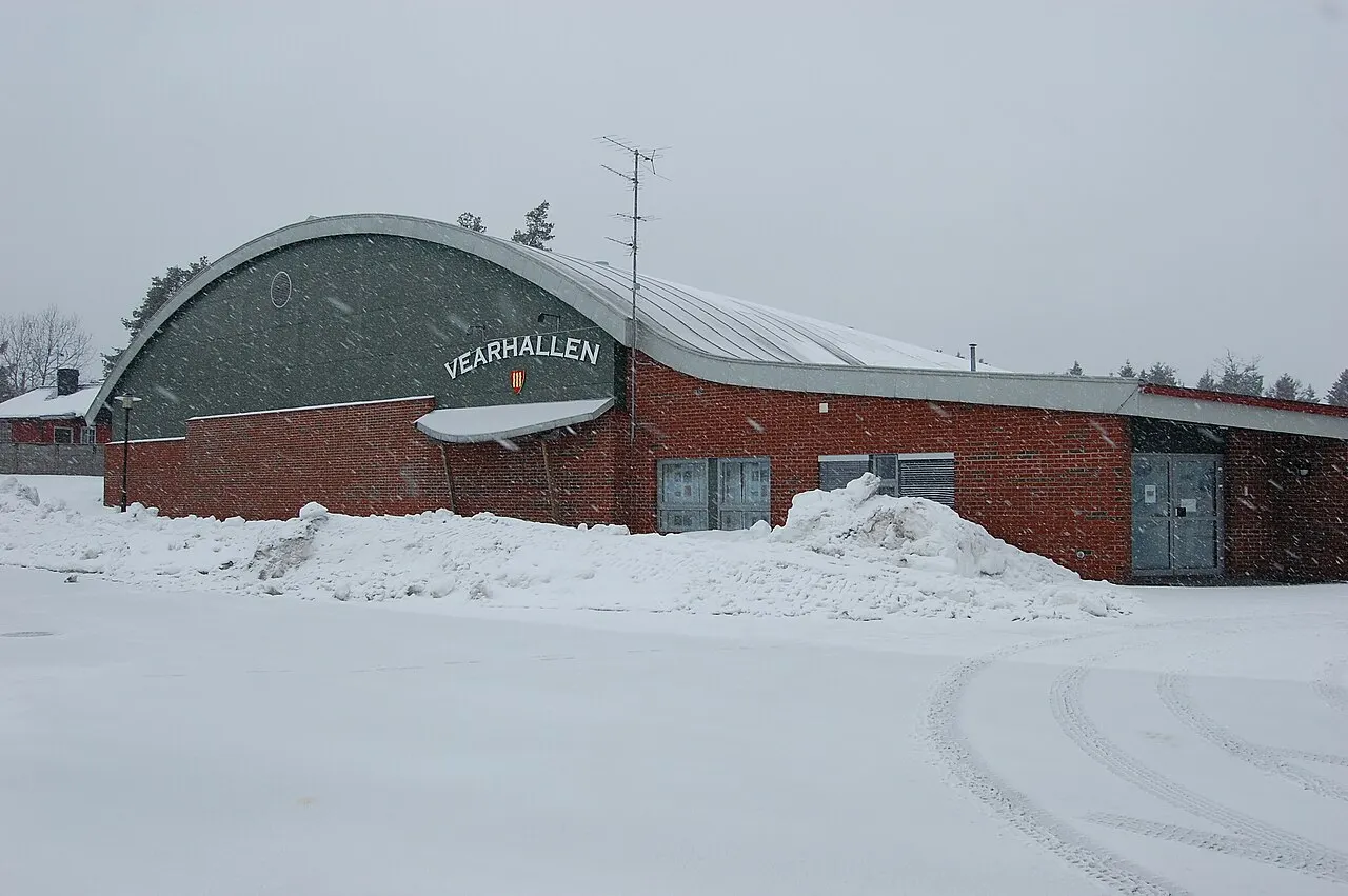Vearhallen, Vear, i snøvær
